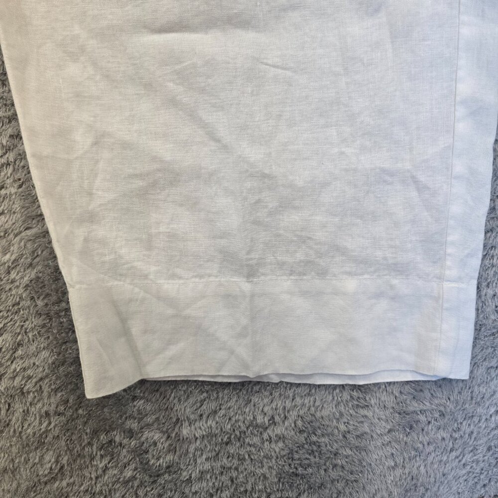 Eileen Fisher Wide Leg Pleated F/L Pant 100% Organic Linen Womens NWT NEW - Picture 3 of 12